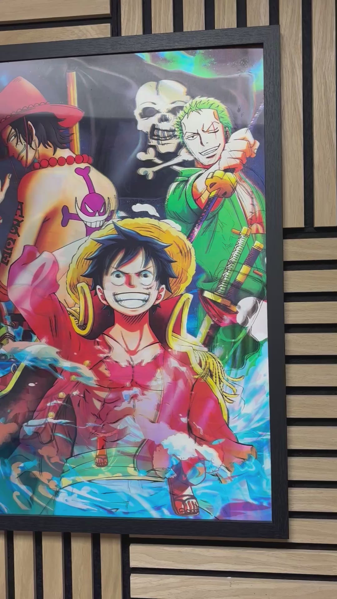 One Piece 3D Lenticular Poster Framed 40x60cm