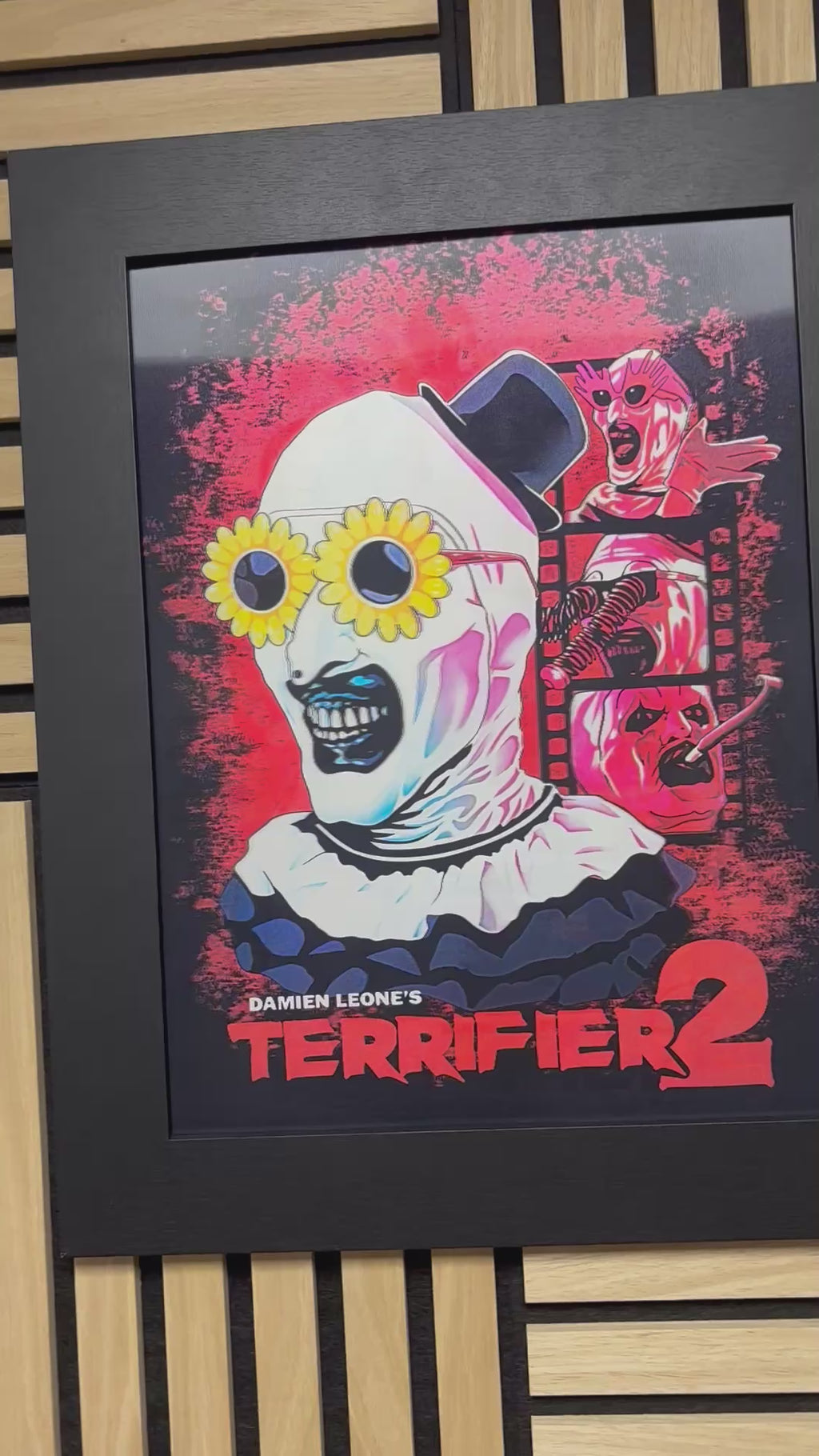 Terrifier 2 3D Lenticular Poster Framed 30x40cm