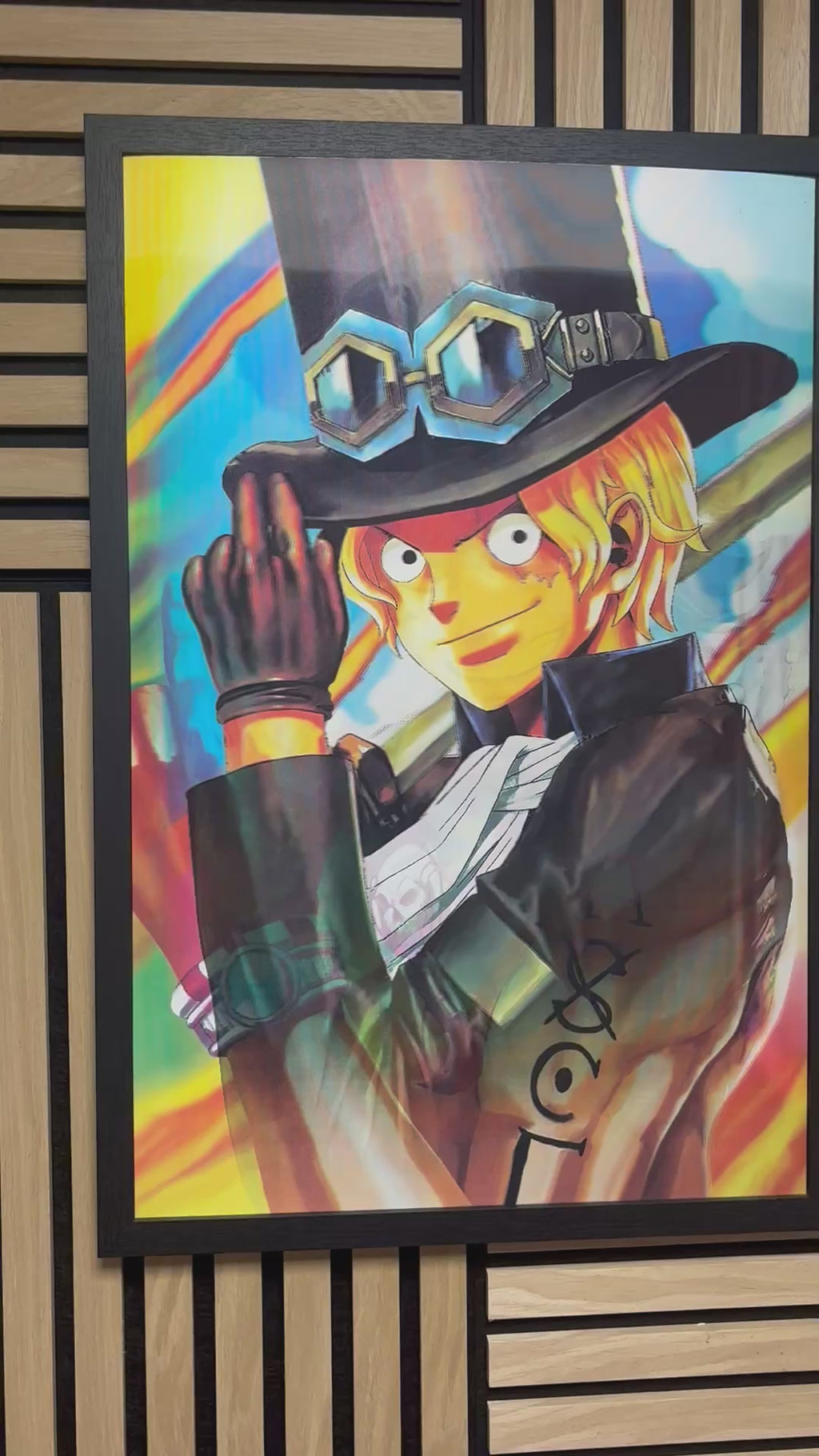 One Piece 3D Lenticular Psoter Framed 40x60cm