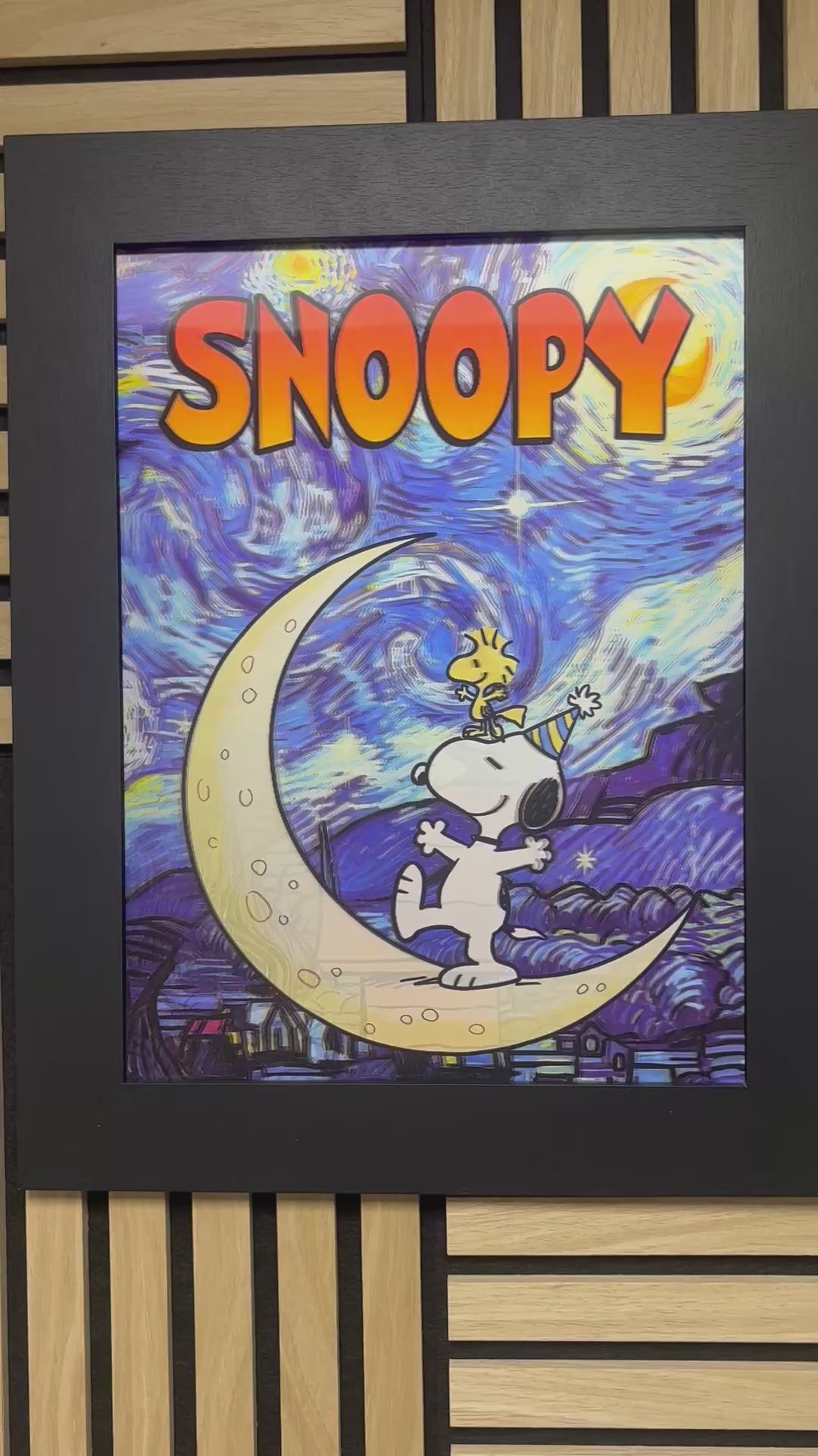 Snoopy 3D Lenticular Poster Framed 30x40cm