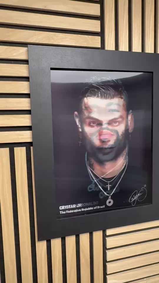 CR7 Messi Neymar 3D Lenticular Poster Framed 30x40cm