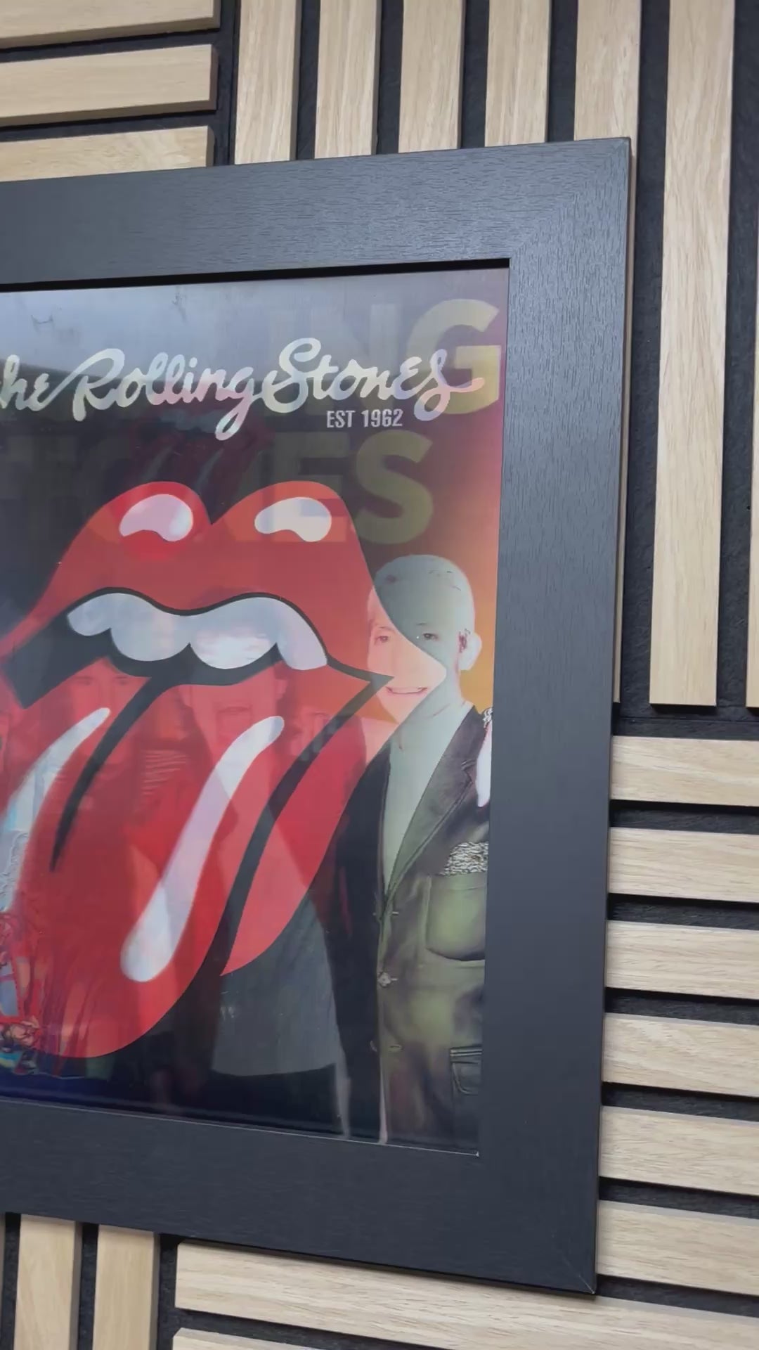 Rolling Stones 3D Lenticular Poster Framed 30x40cm