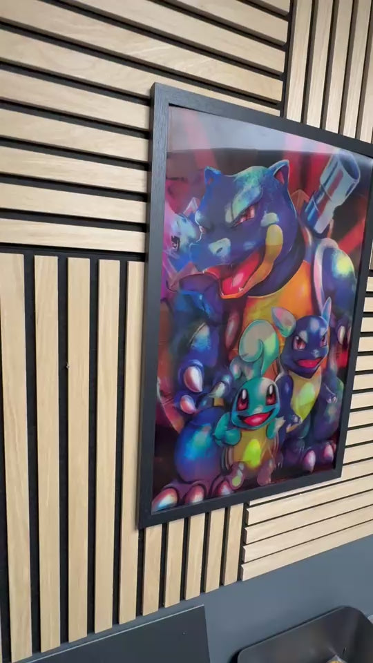 Pokemon 3D Lenticular Poster Framed 40x60cm