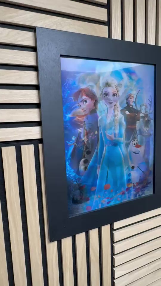 Frozen 3D Lenticular Poster Framed 30x40cm