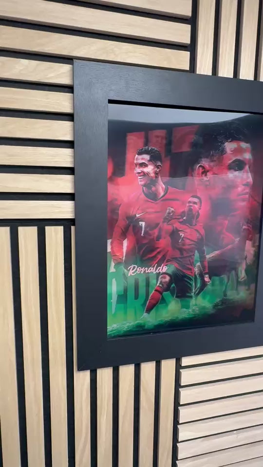 Ronaldo CR7 3D Lenticular Poster Framed 30x40cm