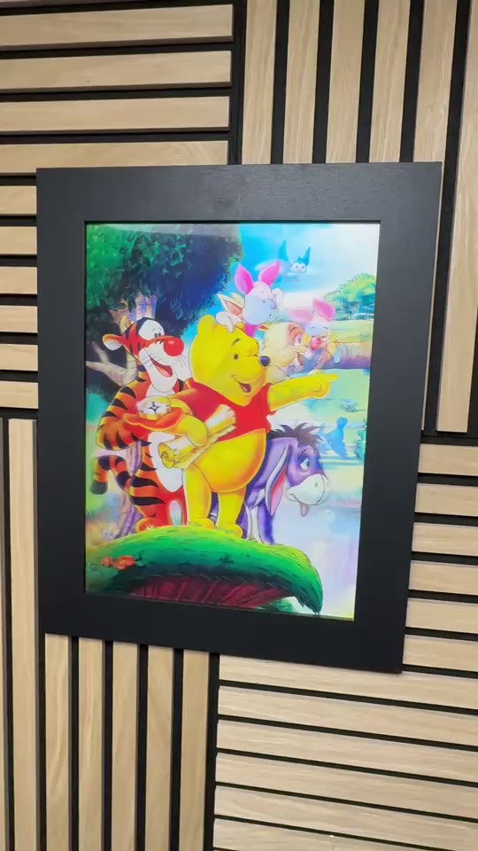 Winnie The Pooh 3D Lenticular Poster Framed 30x40cm