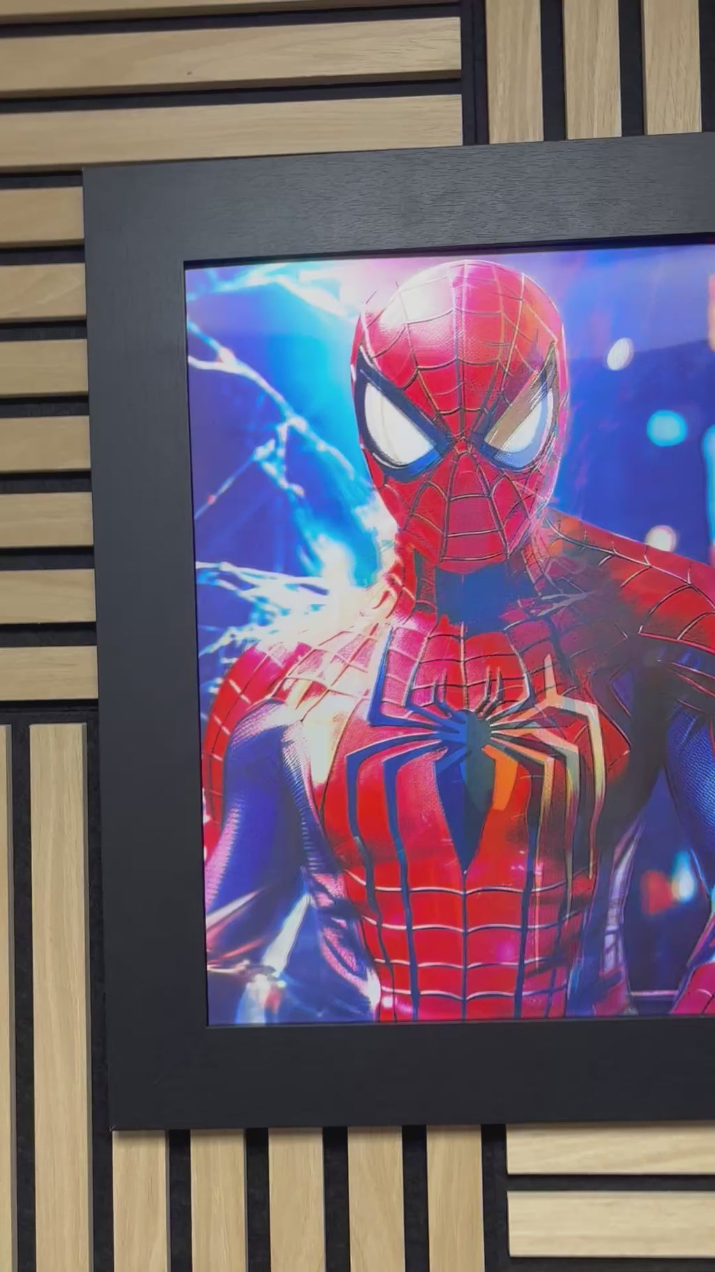 Spiderman 3D Lenticular Poster Framed 30x40cm