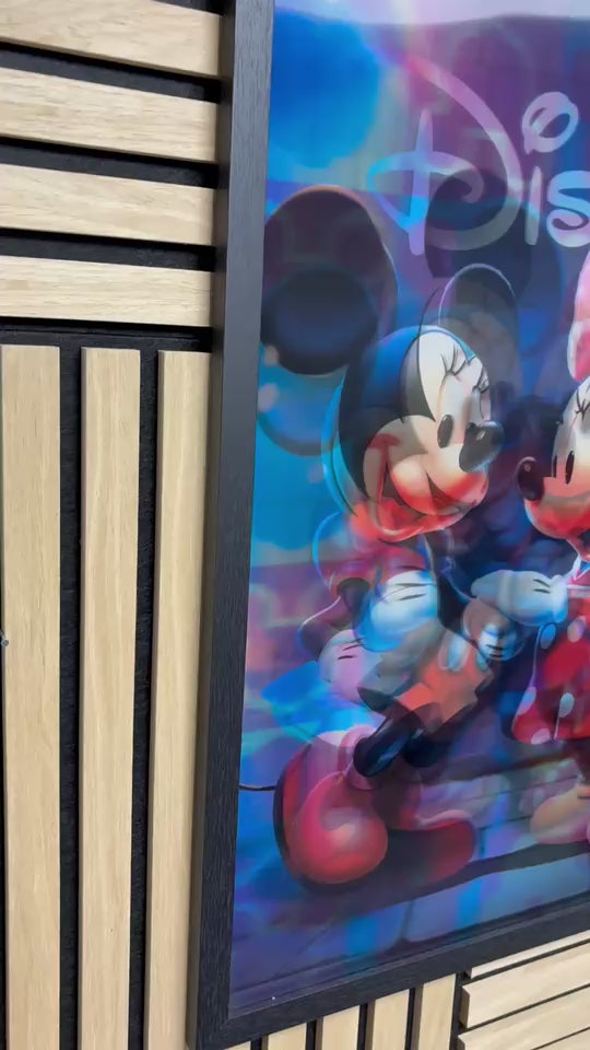 Mickey & Minnie 3D Lenticular Poster Framed 40x60cm