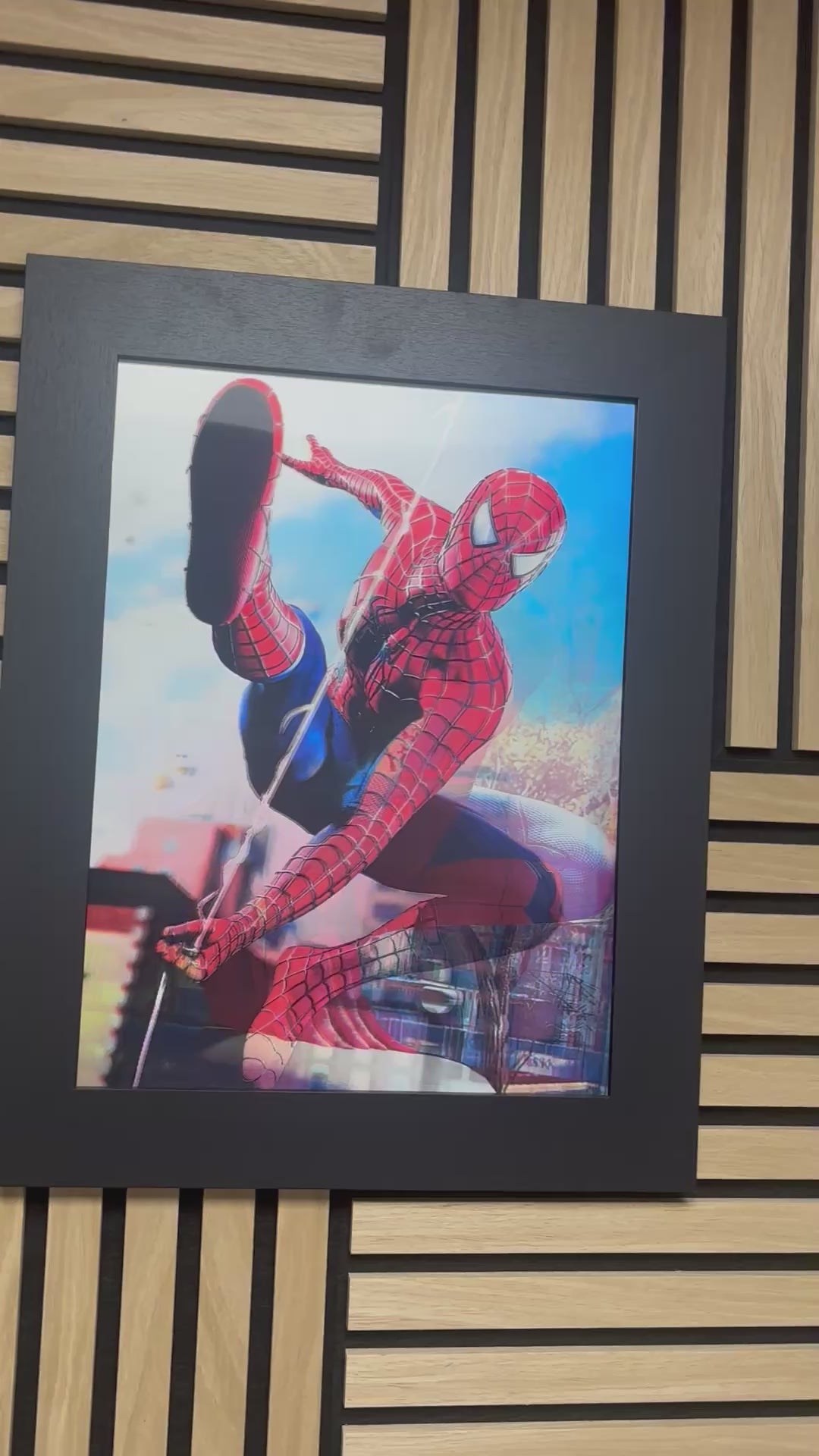 Spiderman 3D Lenticular Poster Framed 30x40cm