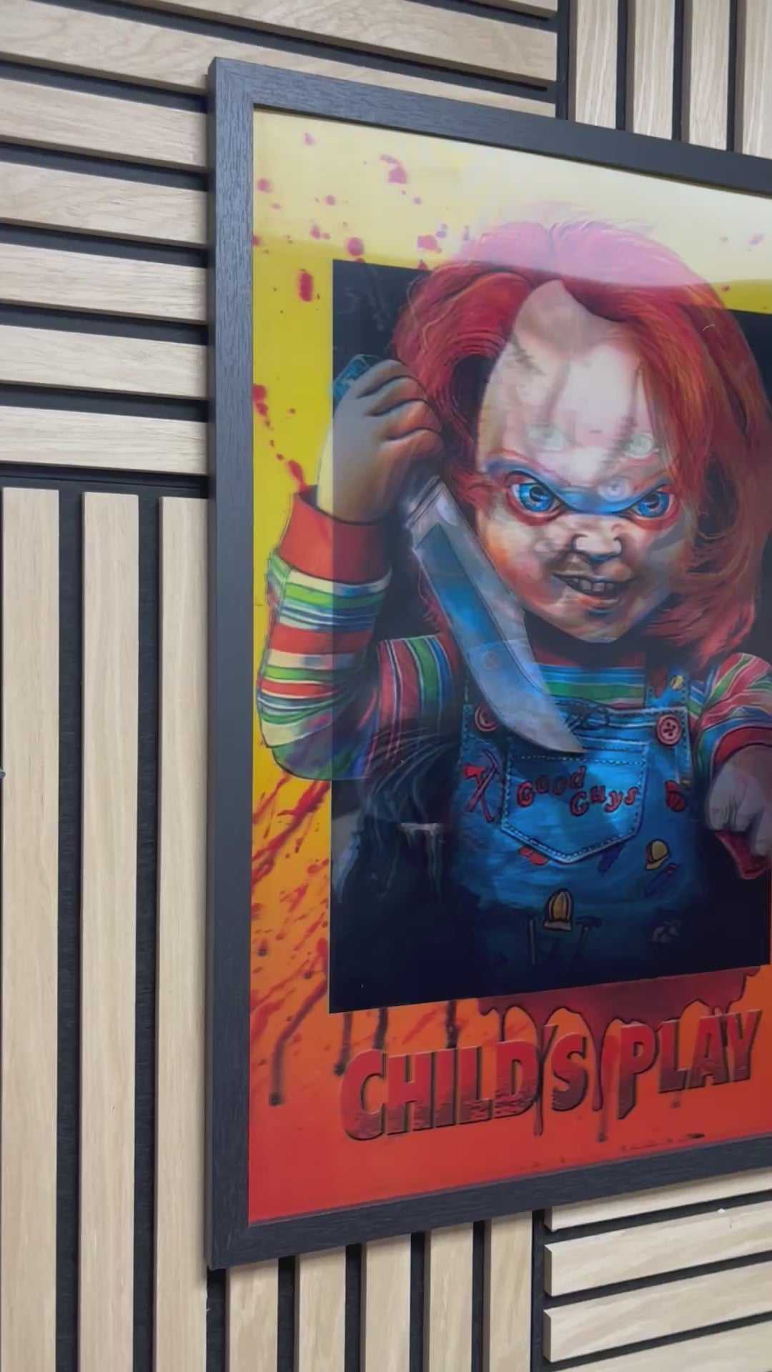 Chucky Childs Play 3D Lenticular Poster Framed 40x60cm