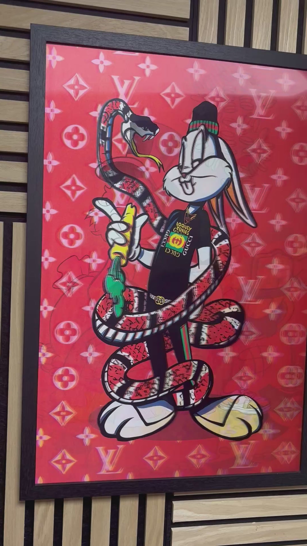 Designer Carton Character 3D Lenticular Poster Framed 40x60cm